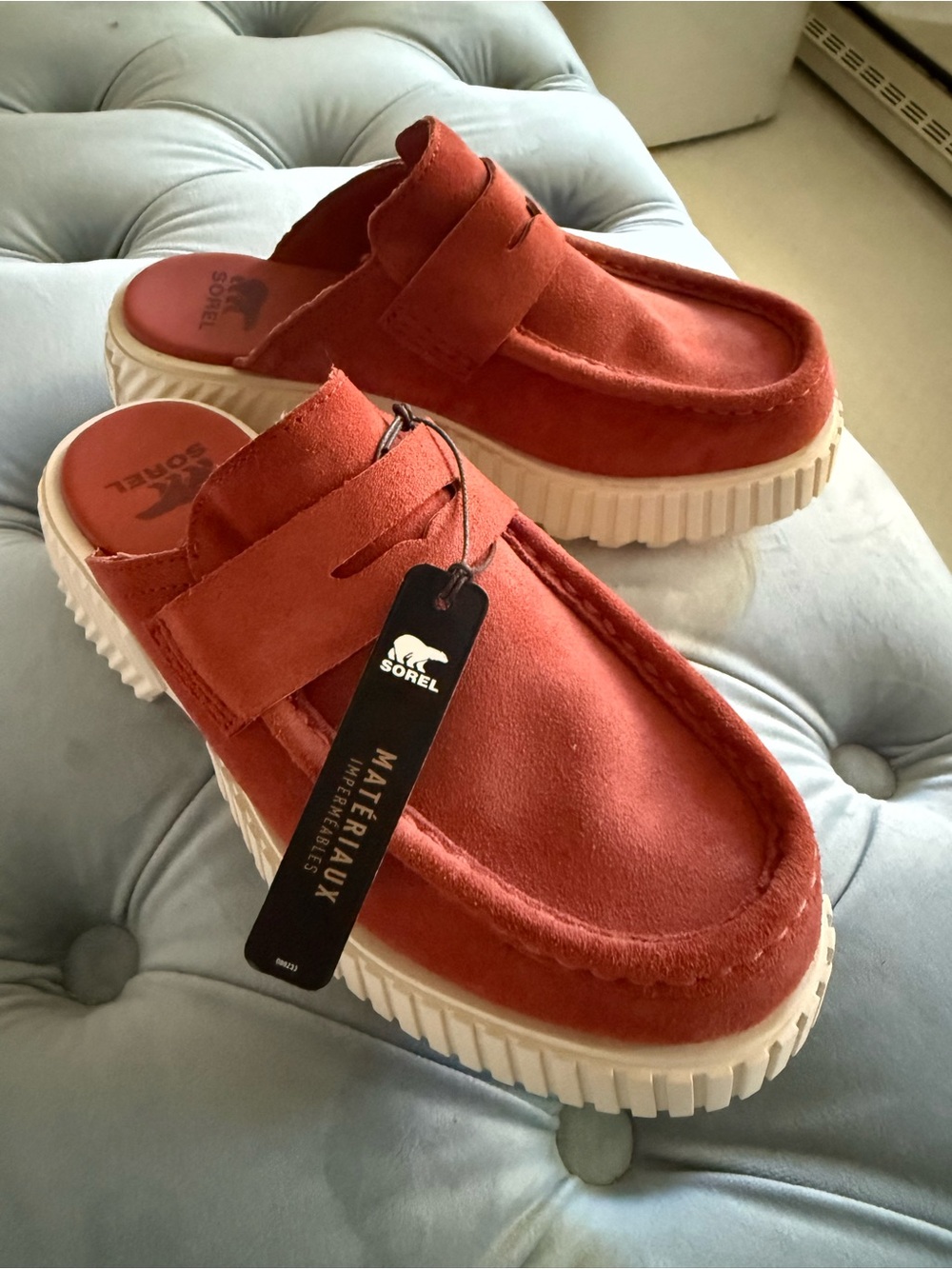 Sorel Rust Red Suede Slip-On Loafers - Picture 5 of 5